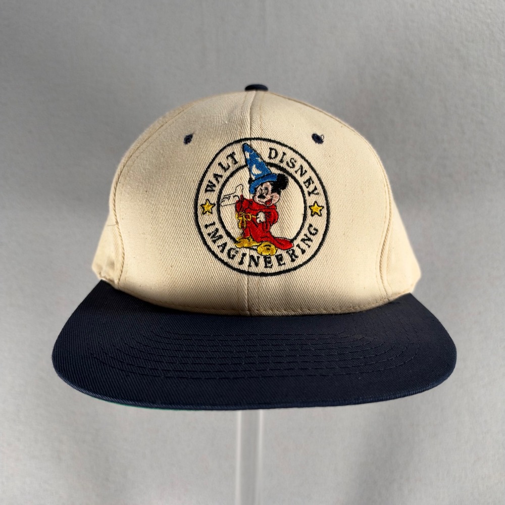 KC Vintage Hat Walt Disney Imagineering Sorcerer Mickey OSFA Beige Snapback